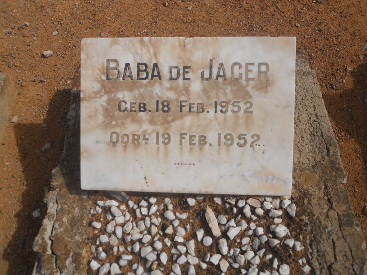 JAGER Baba, de 1952-1952