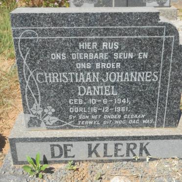 KLERK Christiaan Johannes Daniel, de 1941-1961