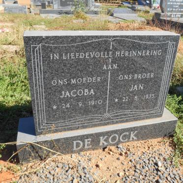 KOCK Jacoba, de 1910- :: DE KOCK Jan 1935-