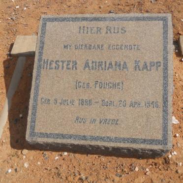 KAPP Hester Adriana nee FOUCHE 1898-1946