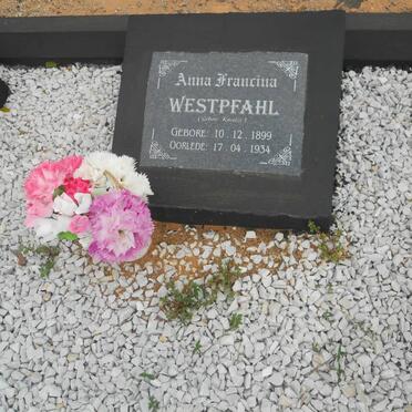 WESTPFAHL Anna Francina 1899-1934