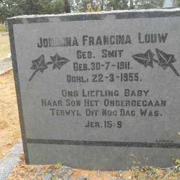 LOUW Johanna Francina nee SMIT 1911-1955
