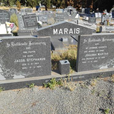 MARAIS Jacob Stephanus 1914-1995 &amp; Johanna Martha BOSMAN 1906-1982