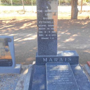 MARAIS Maria Petronella 1906-1972 :: GOUWS Lucy nee GERMESHUIZEN 1930-2000