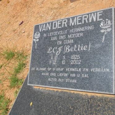 MERWE L.C.J., van der 1925-2002