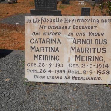 MEIRING Arnoldus Mauritus 1914-1958 &amp; Catarina Martina 1911-1989