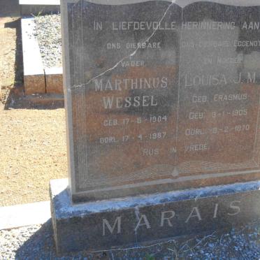 MARAIS Marthinus Wessel 1904-1987 &amp; Louisa J.M. ERASMUS 1905-1970