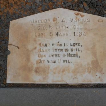 MARAIS Sarel Jacobus 1889-1954 &amp; Jacoba Dorothea Adriana ERASMUS 1889-1937