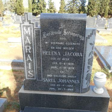 MARAIS Sarel Johannes 1903-1985 &amp; Helena Jacoba DE BEER 1905-1978
