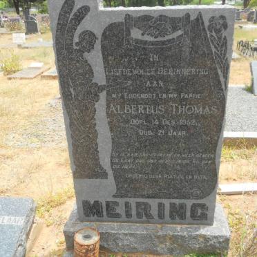 MEIRING Albertus Thomas -1952