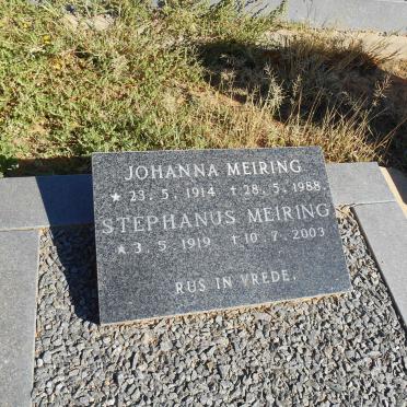 MEIRING Stephanus 1919-2003 &amp; Johanna 1914-1988