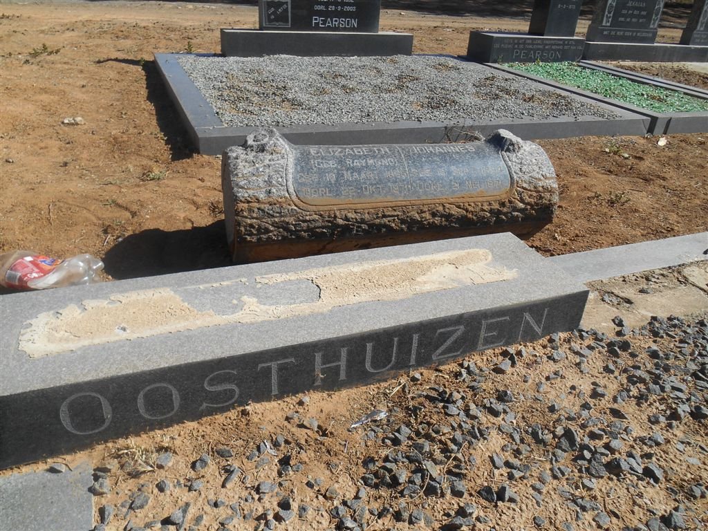 OOSTHUIZEN Abraham Johannes 1894-1971 &amp; Carolina Elizabeth RAYMOND 1895-1971