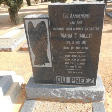 PREEZ Maria F., du 1911-1946