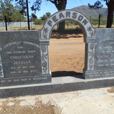 PEARSON Christiaan Jesaias 1892-1977 &amp; Martiena Clasiena 1892-1973