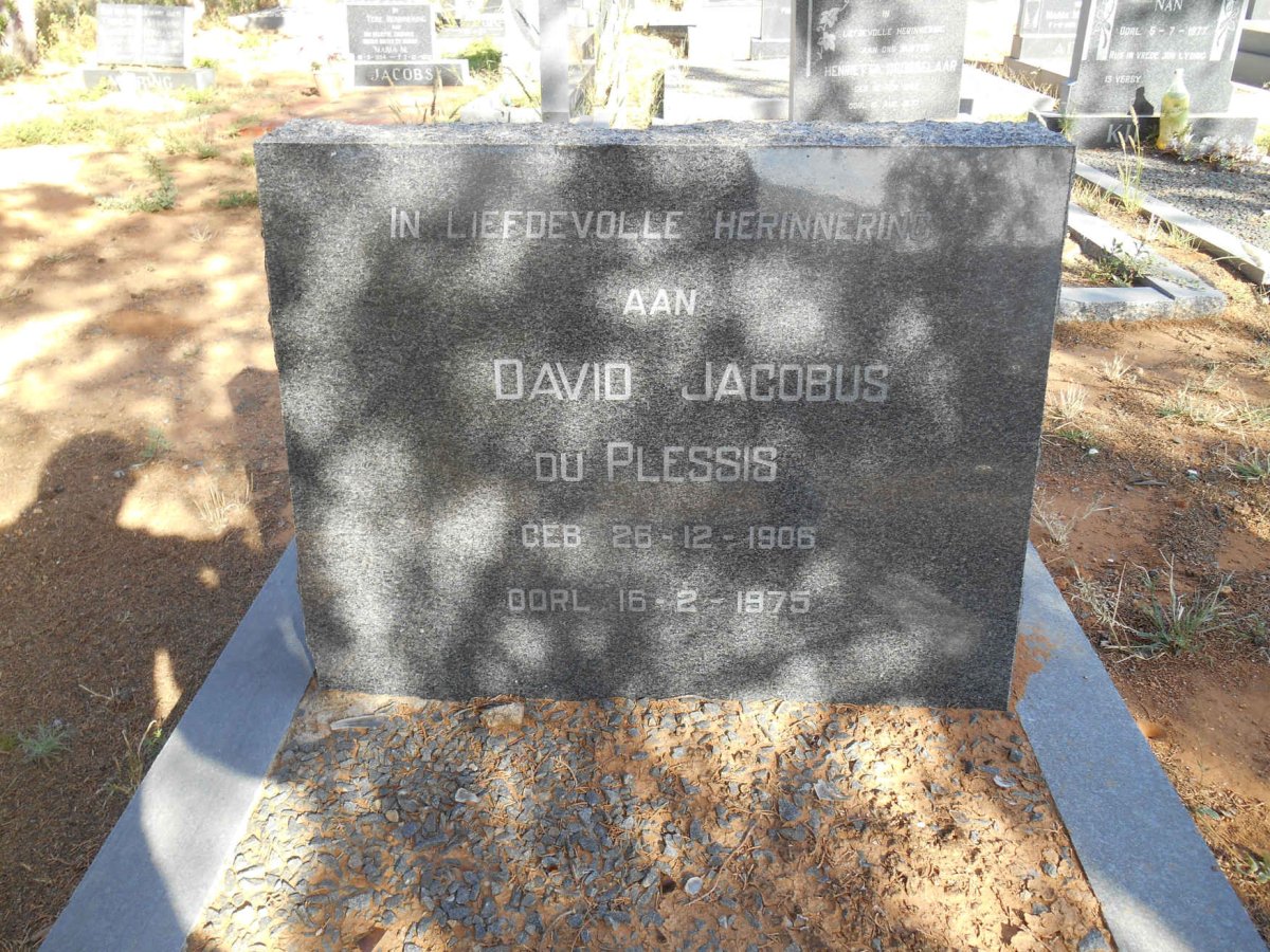 PLESSIS David Jacobus, du 1906-1975