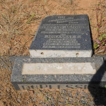 PLESSIS Barend Jacobus, du 1878-1867 &amp; Johanna F.E. V.D. BERG 1876-1962