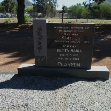 PEARSON S.J. 1931-1975 &amp; Hetta Maria 1932-2003