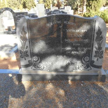 RYST Lynn, van der nee McVICAR 1913-