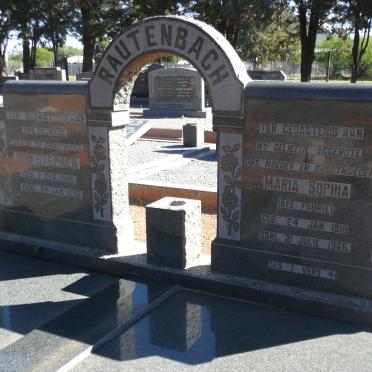 RAUTENBACH John Stephen 1906-1992 &amp; Maria Sophia FOURIE 1910-1966