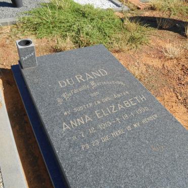 RAND Anna Elizabeth, du 1915-1990