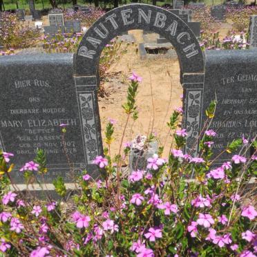RAUTENBACH Gerhardus Lourens 1906-1962 &amp; Mary Elizabeth JANSEN 1907-1978