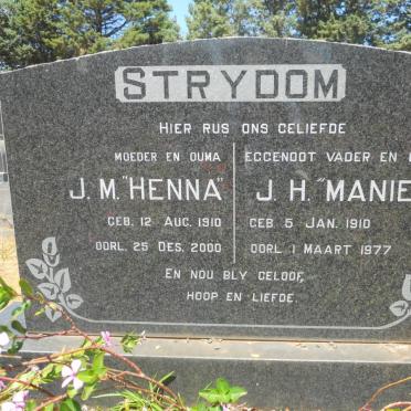 STRYDOM J.H. 1910-1977 &amp; J.M. 1910-2000