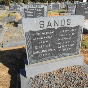 SANDS Elizabeth Carolina nee BURGER 1922-1981