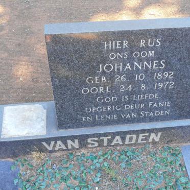 STADEN Johannes, van 1892-1972