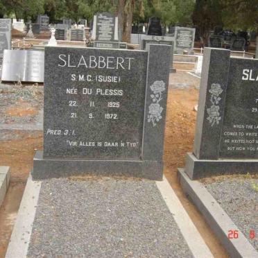 SLABBERT P.J. 1922-1974 &amp; S.M.C. DU PLESSIS 1925-1972