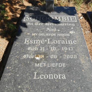 SCHOOMBIE Esmé Loraine 1943-2008