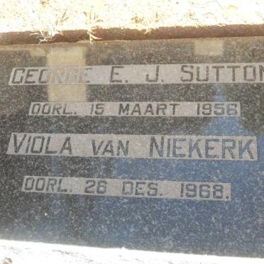 SUTTON George E.J. -1956 :: VAN NIEKERK Viola -1968