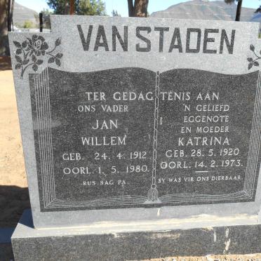 STADEN Jan Willem, van 1912-1980 &amp; Katriena 1920-1973