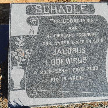 SCHADLE Jacobus Lodewicus 1954-2003
