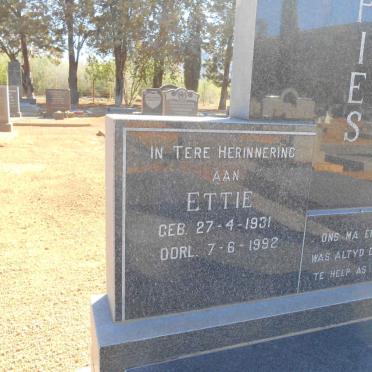 SPIES Ettie 1931-1992