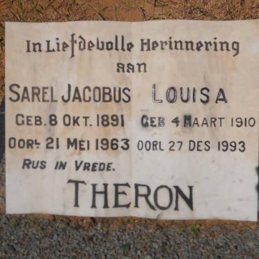 THERON Sarel Jacobus 1891-1963 &amp; Louisa 1910-1993