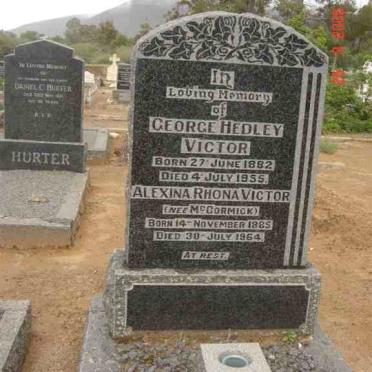 VICTOR George Hedley 1882-1955 &amp;  Alexina Rhona McCORMICK 1885-1964