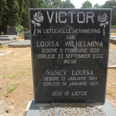 VICTOR Louisa Wilhelmina 1939-2002 :: VICTOR Nancy Louisa 1964-1964