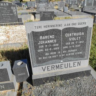 VERMEULEN Barend Johannes 1909-1983 &amp; Gertruida Violet 1913-2001