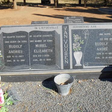 VUUREN Rudolf Andries, van 1927-2010 &amp; Muriel Elizabeth 1930-2010 :: VAN VUUREN Rudolf André 1954-2001