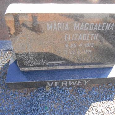 VERWEY Maria Magdalena Elizabeth 1913-1971