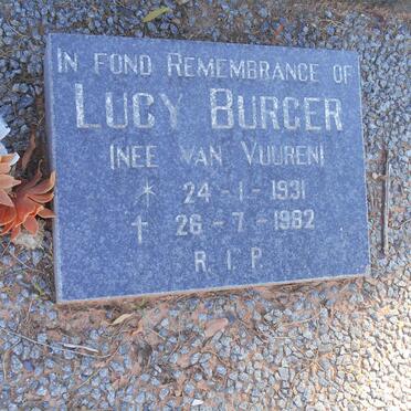 BURGER Lucy nee VAN VUUREN 1931-1982