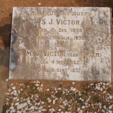 VICTOR J.S.J. 1859-1930 &amp; M.J. SMITH 1862-1937