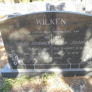 WILKEN Tobias Johannes 1882-1978 &amp; Alida Johanna SLABBERT 1910-1974