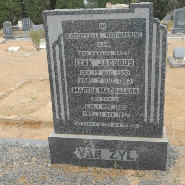 ZYL Izak Jacobus, van 1900-1963 &amp; Martha Magdalena BURGER 1899-1937