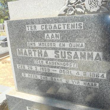 ZWIEGERS Martha Susanna nee BADENHORST 1899-1964