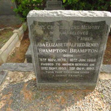 BRAMPTON Alfred Henry 1868-1953 & Ada Elizabeth 1878-1953