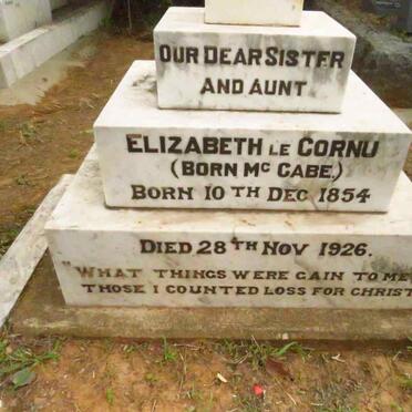 CORNU Elizabeth, le nee MCCABE 1854-1926