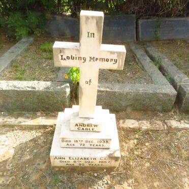 CADLE Andrew -1938 & Ann Elizabeth -1957
