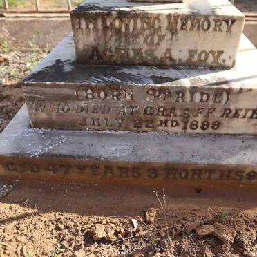 FOY Agnes A. nee STRIDE -1899