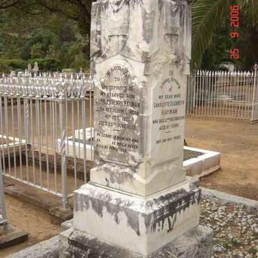 HAYMAN Charles Henry 1871-1919 &amp; Charlotte Elizabeth -1919